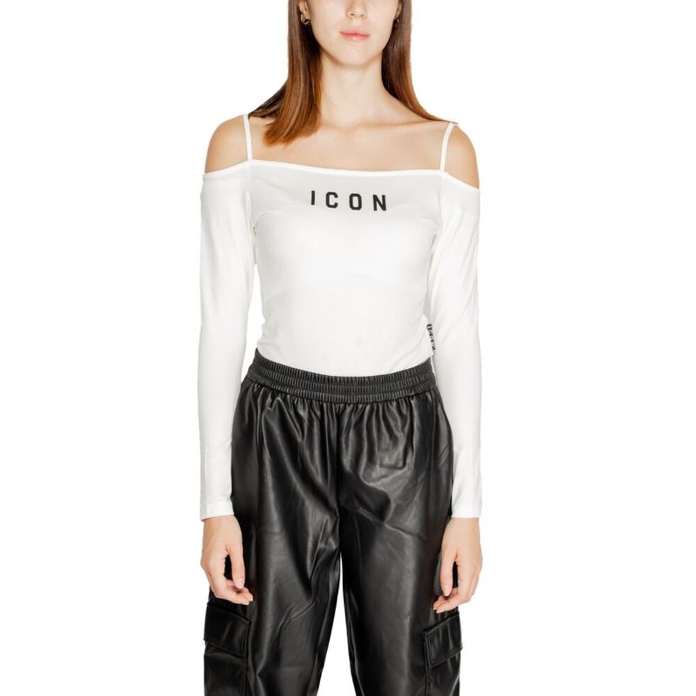 Icon OffShoulder Long Sleeve Top Model Style Women white Shirts